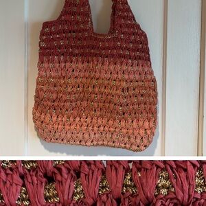 Anthropologie Gradient Beach Raffia Hobo Bag coachella